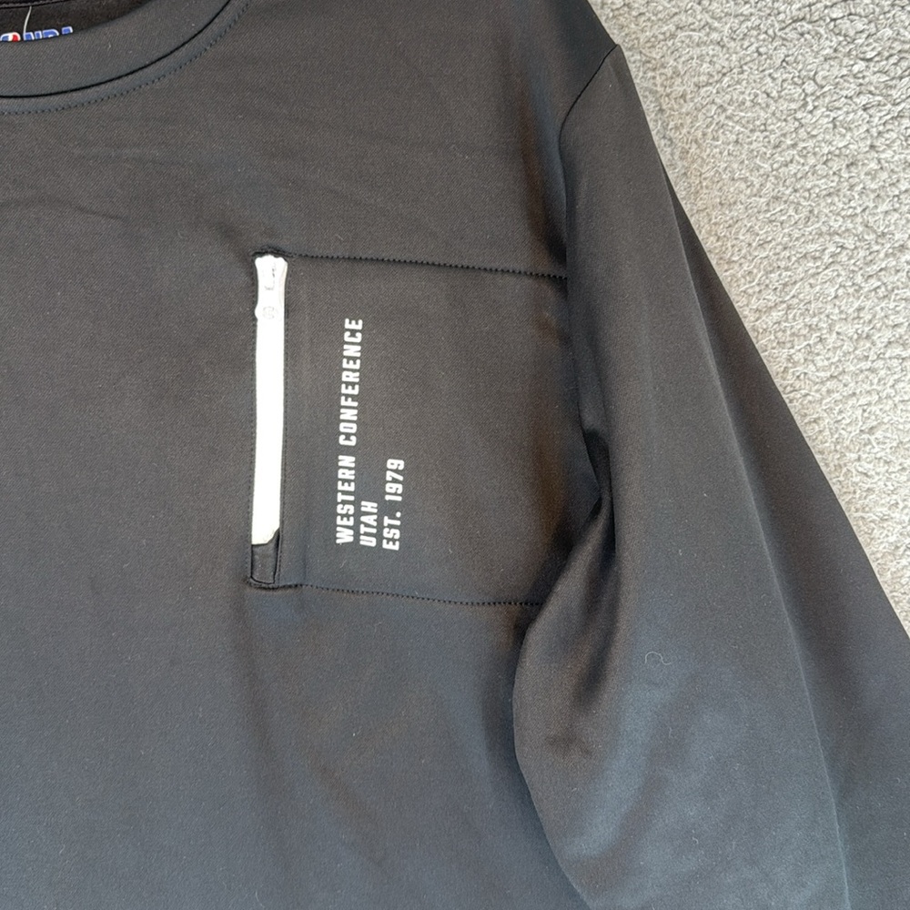 Utah Jazz NBA Black & White Long Sleeve crew neck Men's XL sweater pullover - Picture 5 of 13
